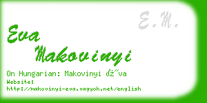 eva makovinyi business card